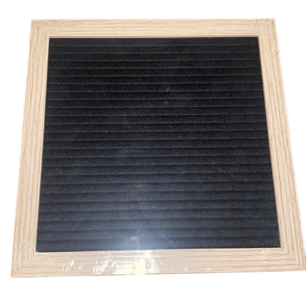 Black Felt Letter Board with Wooden Frame